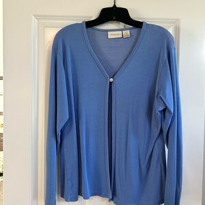 Christie and Jill Blue Cardigan with Button Detail